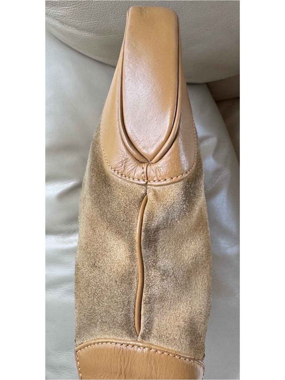 Authentic Vintage Gucci Jackie Tan Suede Leather Shoulder Bag - Picture 3 of 13